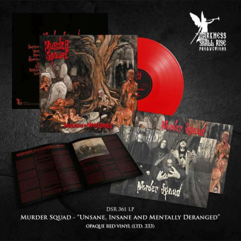 MURDER SQUAD Unsane, Insane and Mentally Deranged LP OPAQUE RED , PRE-ORDER [VINYL 12"]